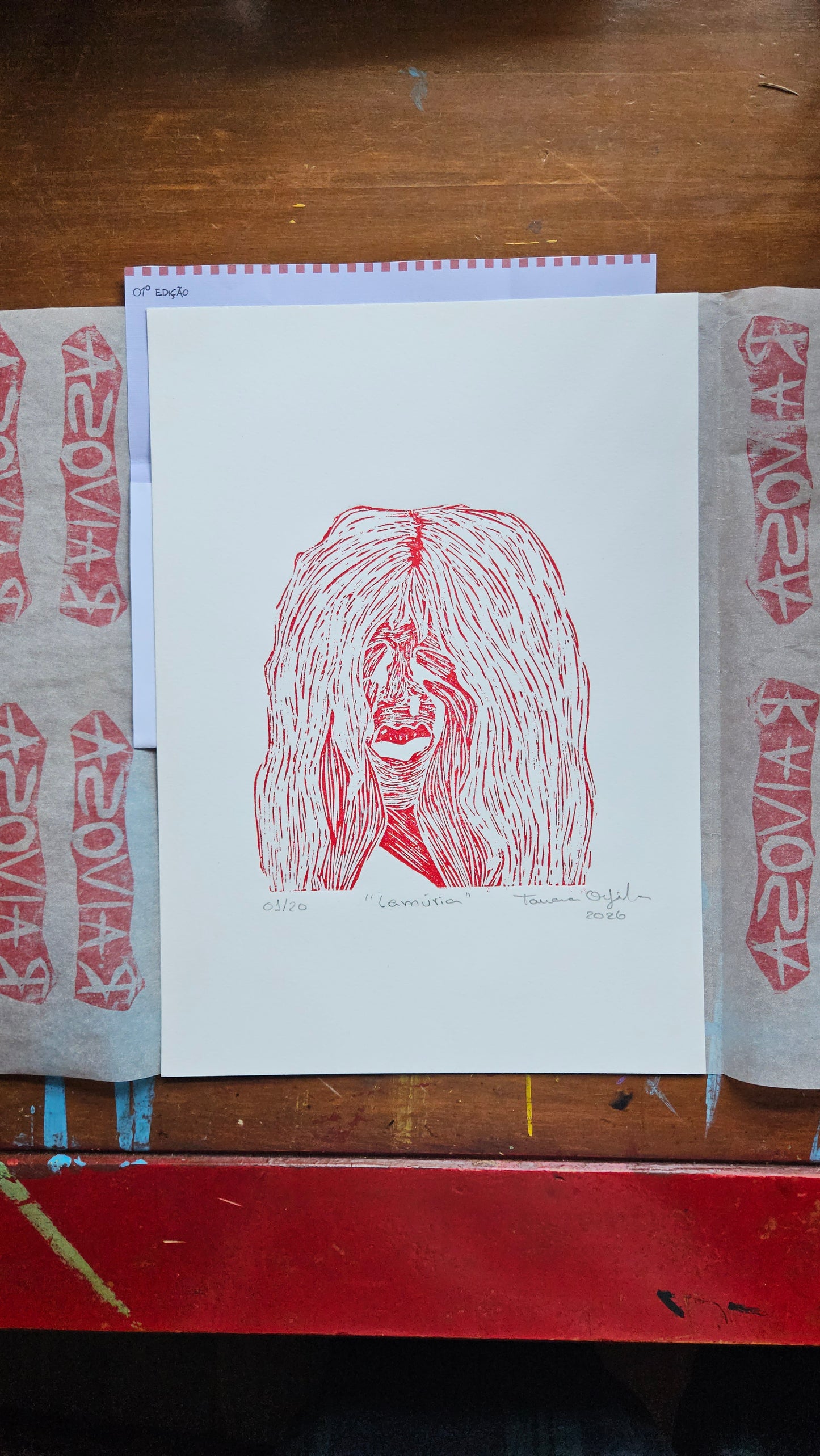 "Lamúria" - Linogravura 20 tiragens - Raivosa Club 1ª edição