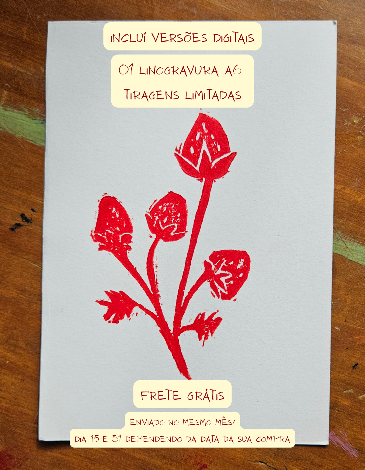 Gravura Cartão Postal A6 - Raivosa Club Assinatura Mensal