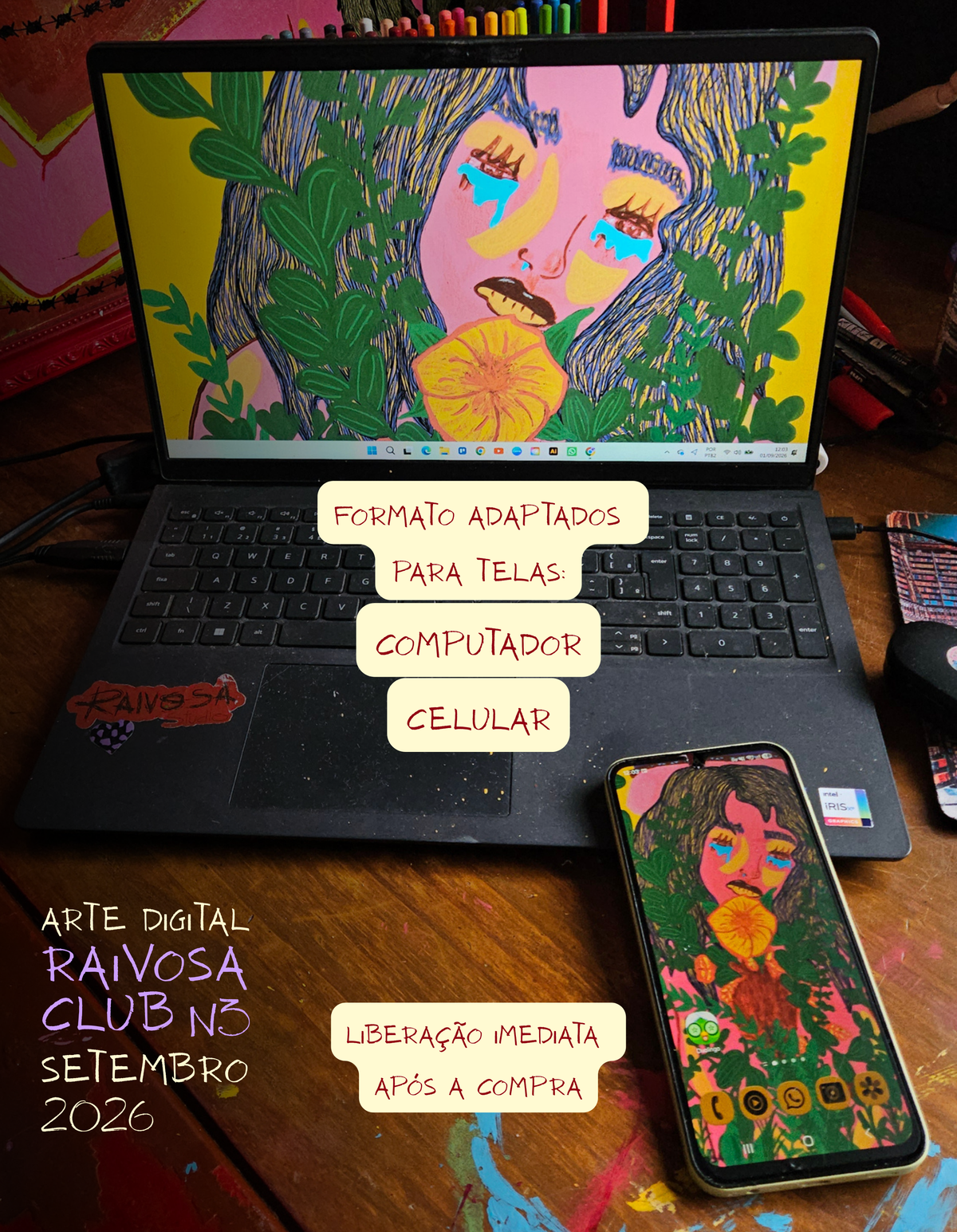 Artes Digitais - Raivosa Club Assinatura Mensal